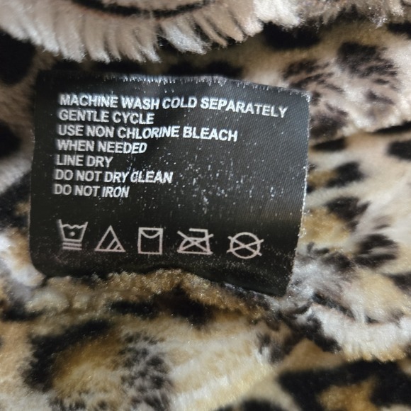 Hawke & Co Black Toddler Jacket with Leopard Trim - Picture 5 of 11